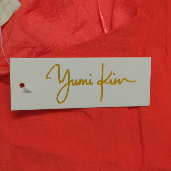 Yumi Kim Afternoon Tea Dress Gramercy Project Red Slit Adjustable Cross L New - Picture 12 of 14